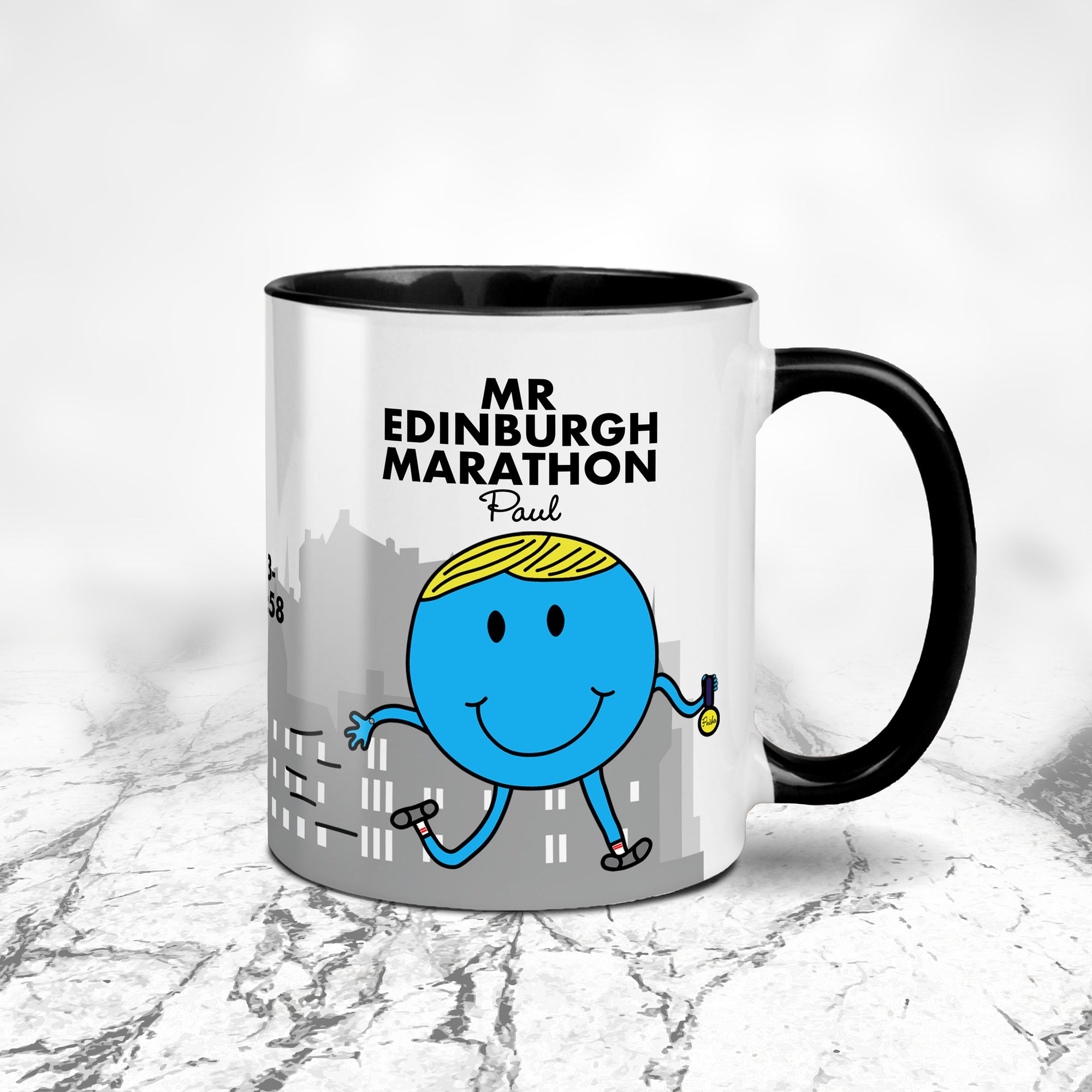 Mr Edinburgh Marathon Personalised Running Mug