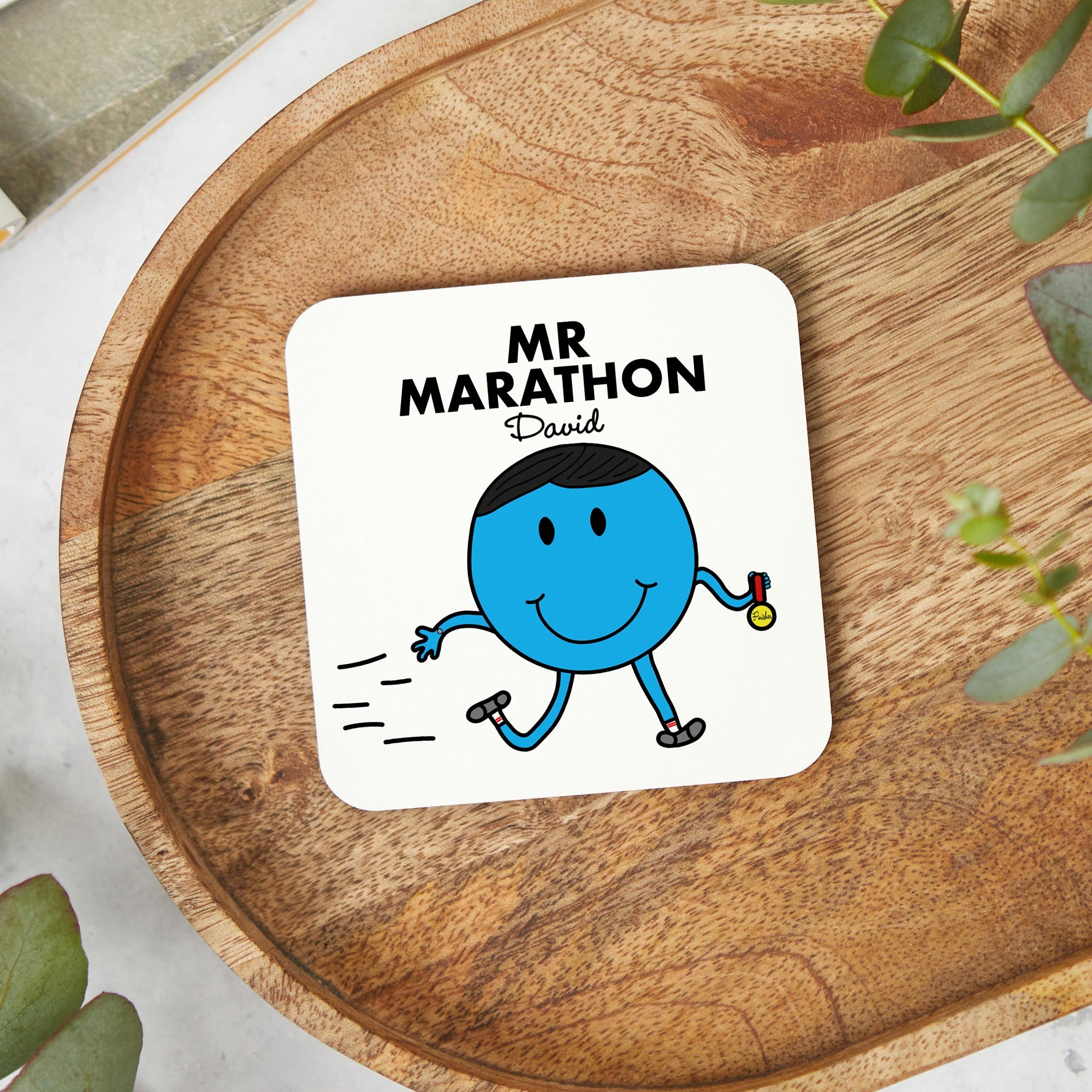 Mr Marathon/Half Marathon/Ultra/10k Personalised Running Coaster