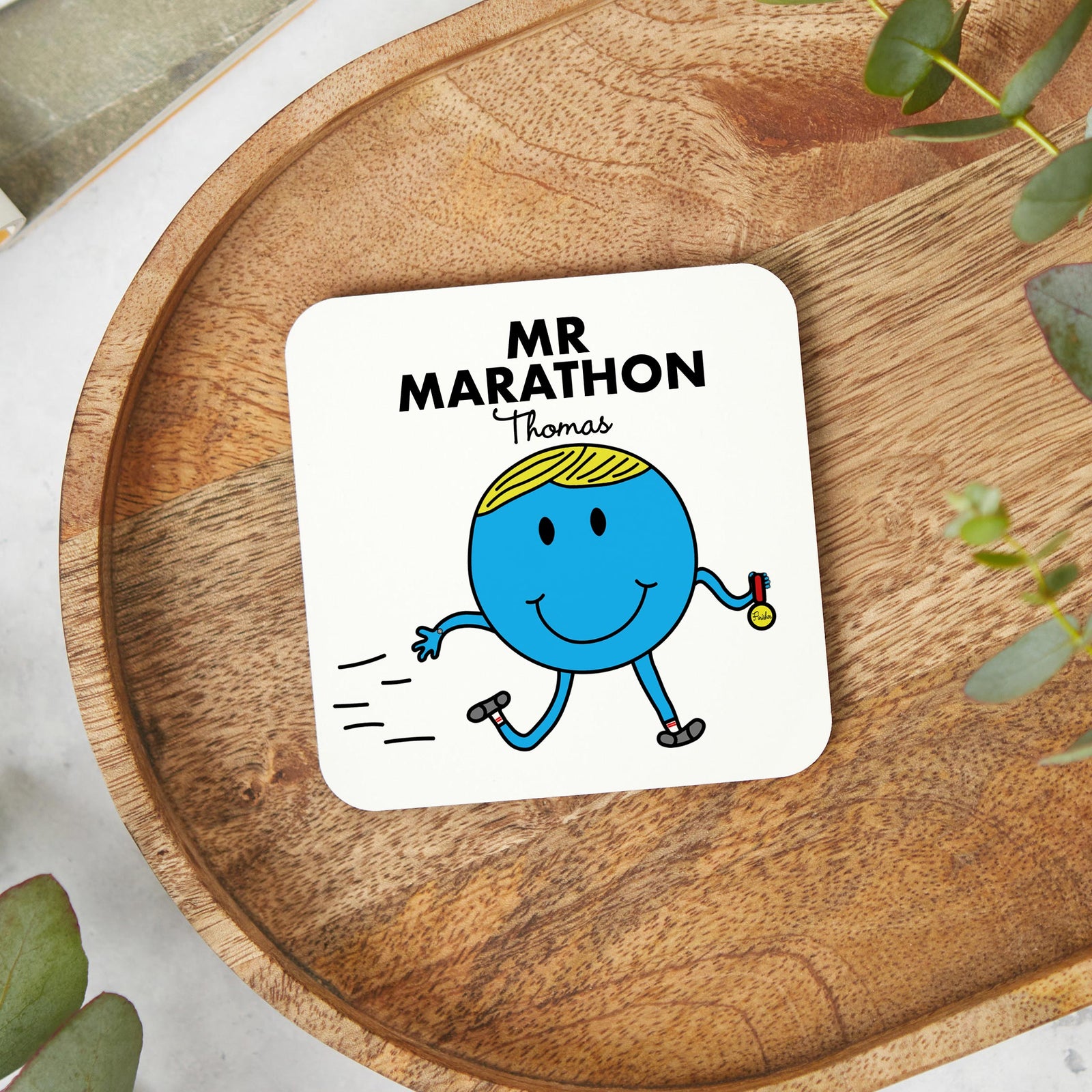 Mr Marathon/Half Marathon/Ultra/10k Personalised Running Coaster