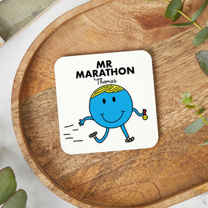 Mr Marathon/Half Marathon/Ultra/10k Personalised Running Coaster