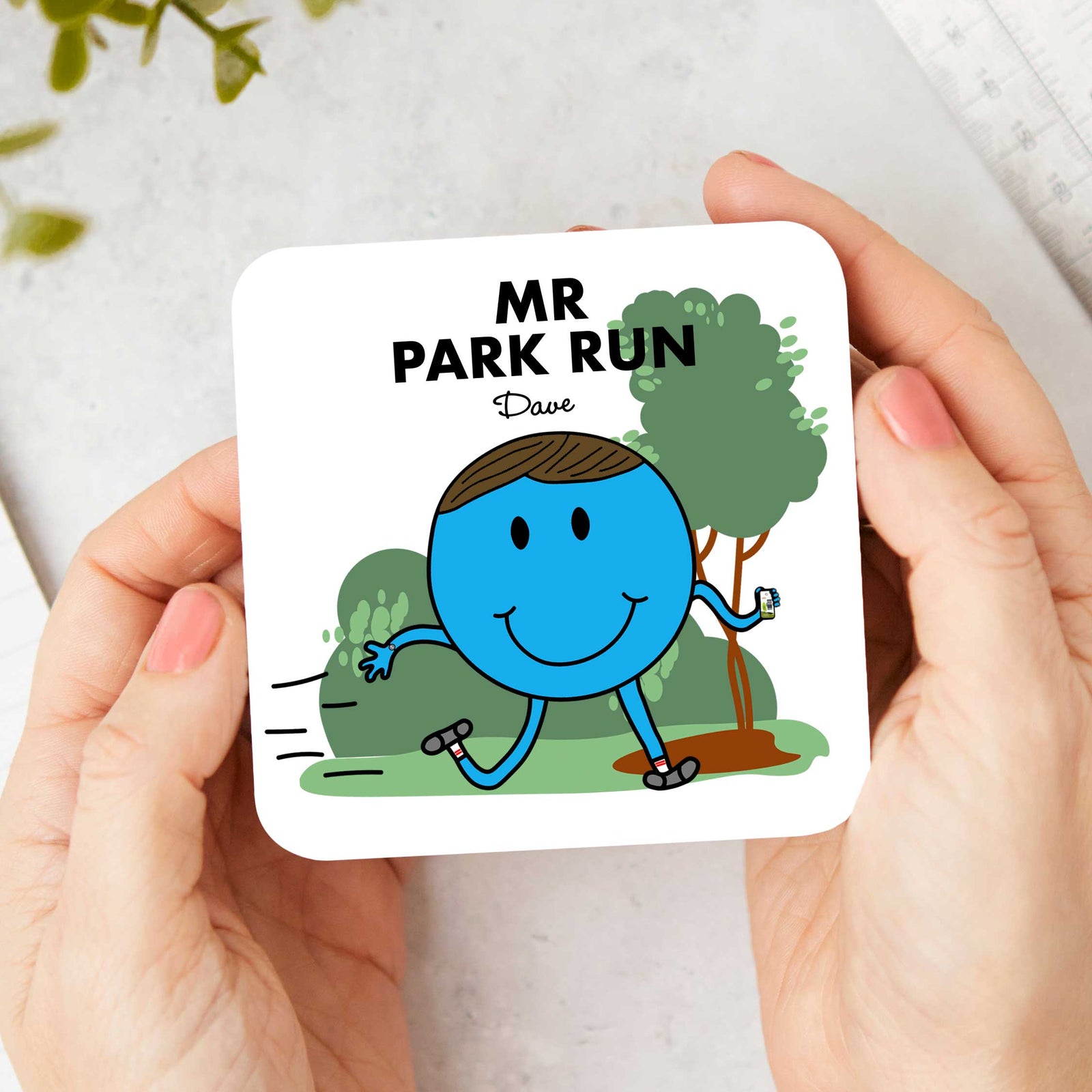 Mr Park Run Personalised Running Coaster