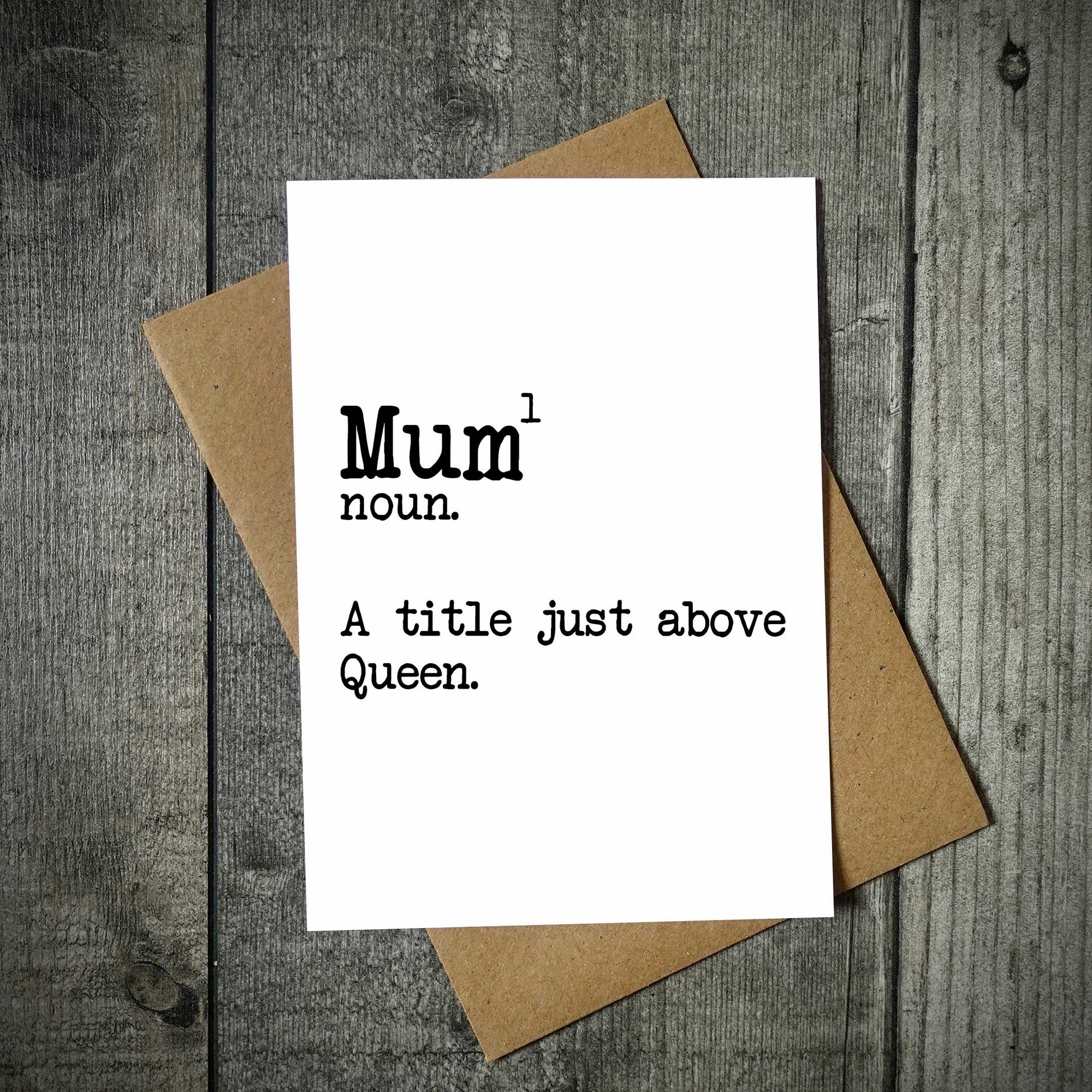 Mum A Title Just Above A Queen Mother's Day Card