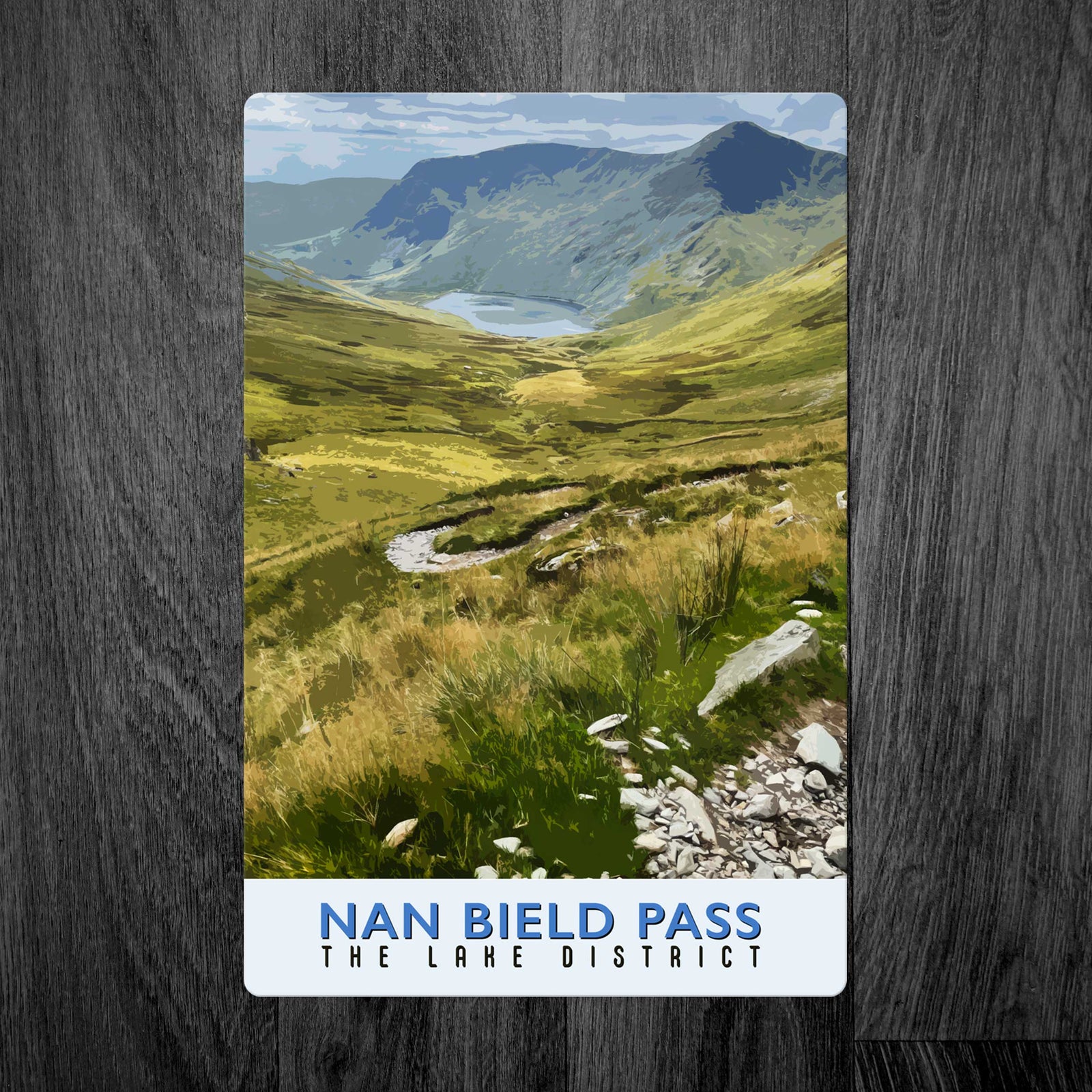 Nan Bield The Lake District Vintage Style Metal Sign | Personalised