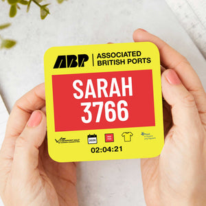 Official Newport Marathon Festival Personalised Race Bib Coasters