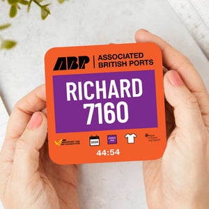 Official Newport Marathon Festival Personalised Race Bib Coasters