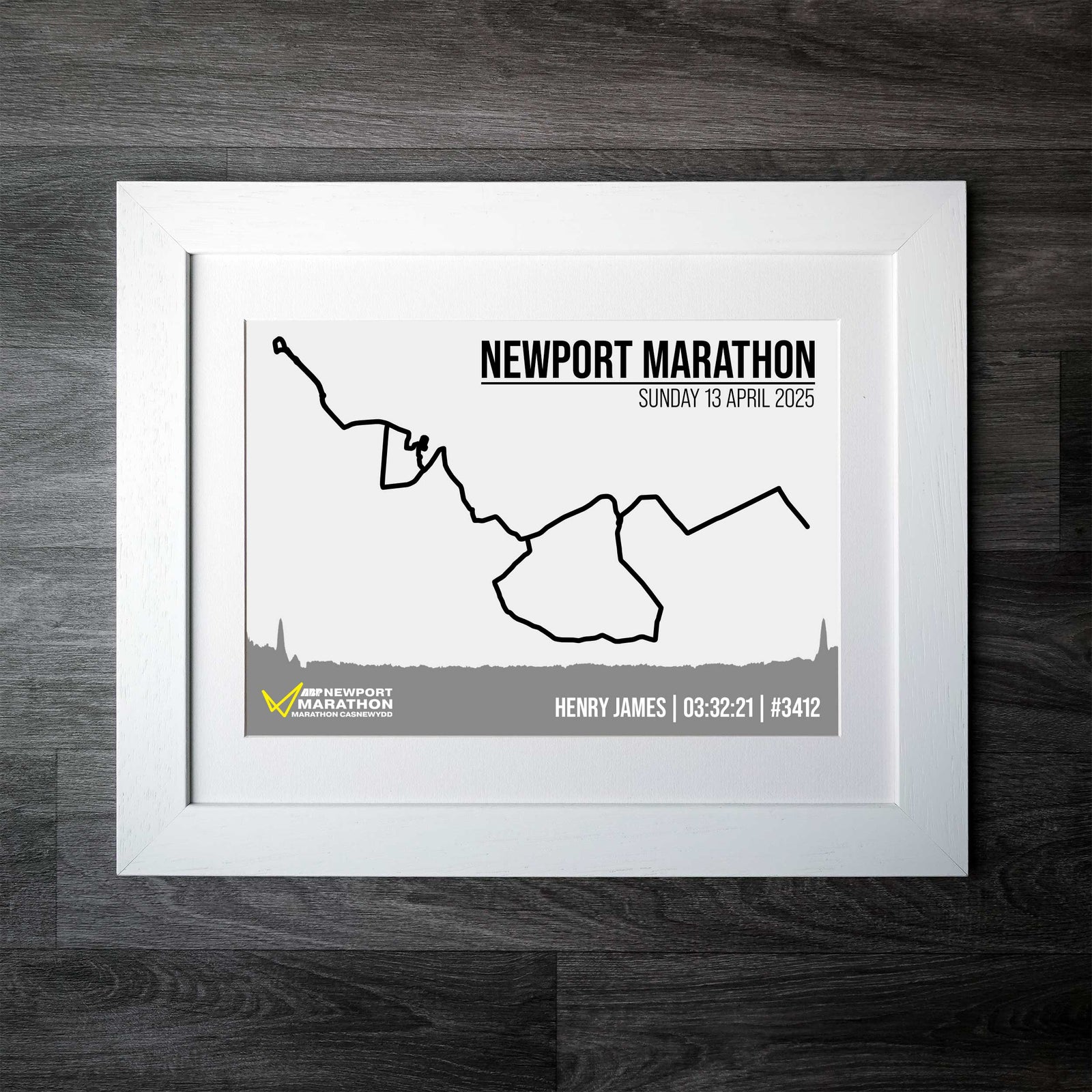 Official Personalised Newport Marathon Festival Route Prints – Marathon, Half & 10K