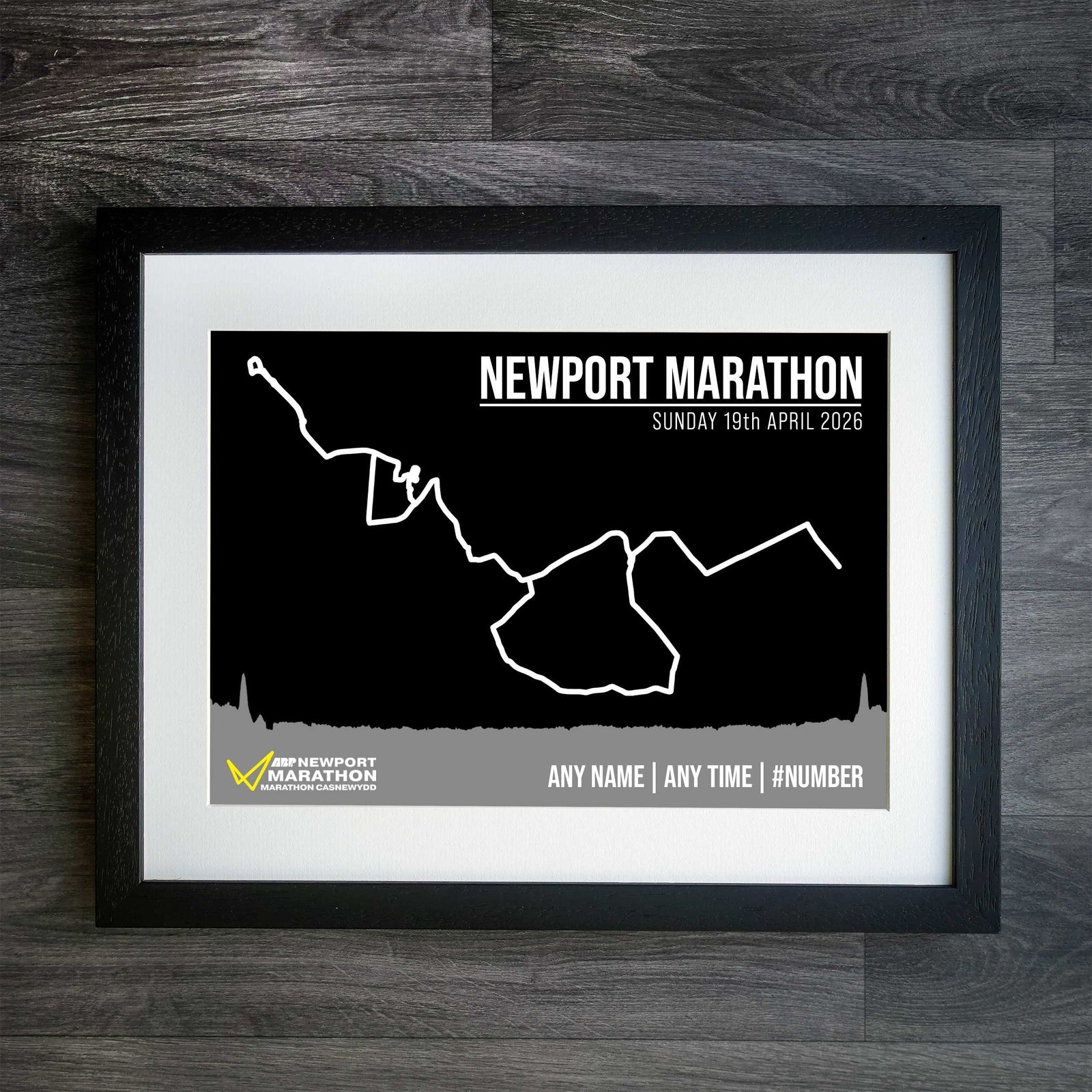 Official Personalised Newport Marathon Festival Route Prints – Marathon, Half & 10K
