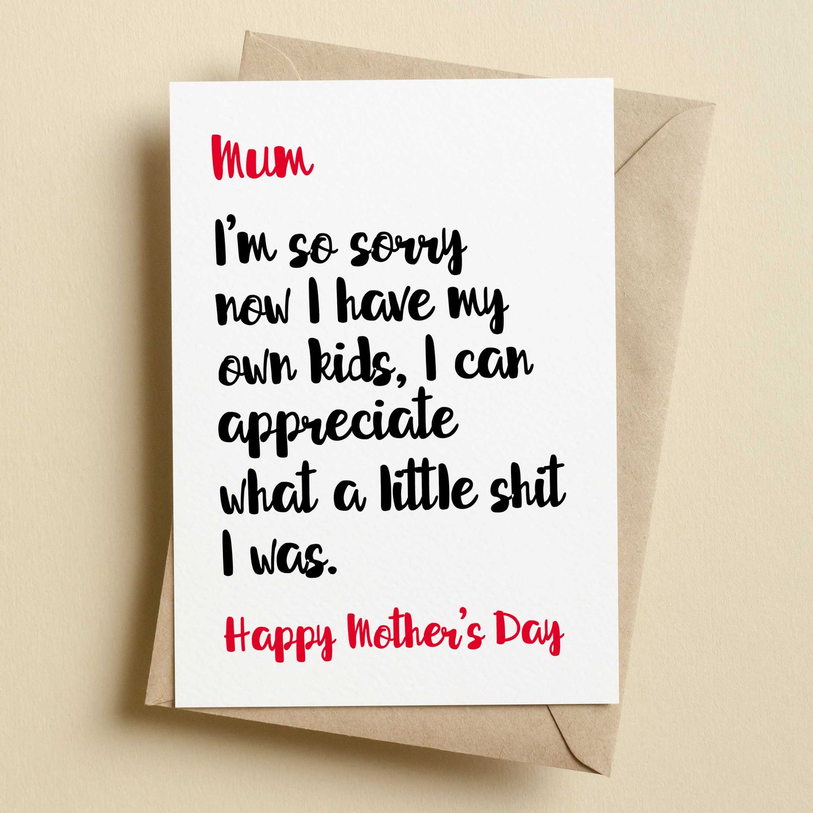 I'm So Sorry Mother's Day Card