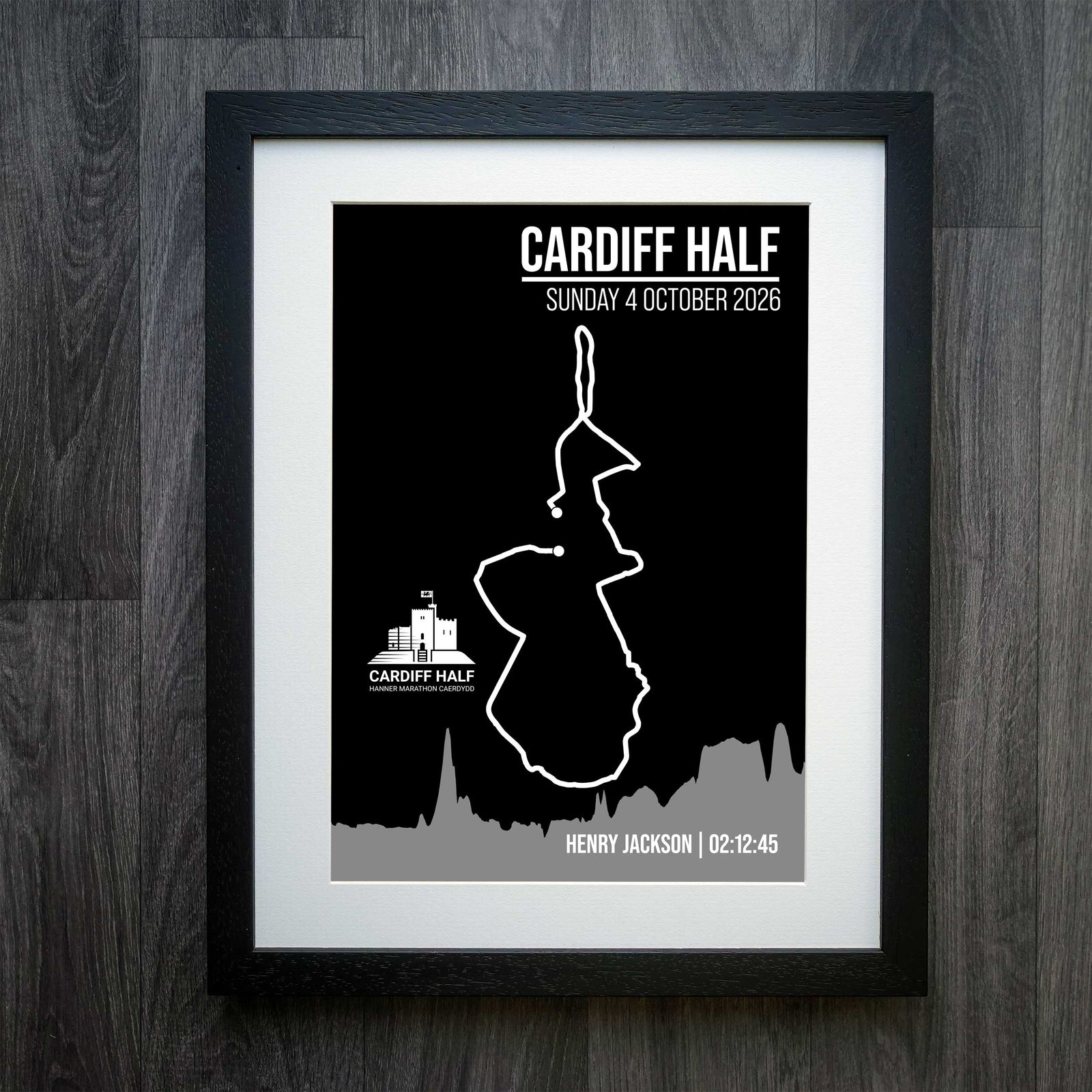 Official Personalised Cardiff Half Marathon Route Print
