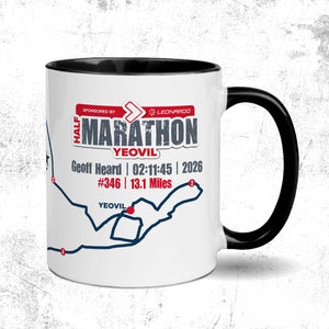 Official Yeovil Half Marathon Personalised Route Mug