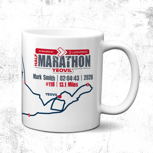 Official Yeovil Half Marathon Personalised Route Mug