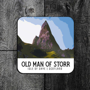 The Old Man of Storr: Vintage Travel Poster Coaster - Isle Of Skye