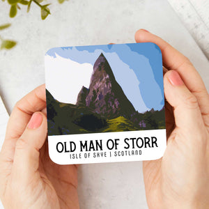The Old Man of Storr: Vintage Travel Poster Coaster - Isle Of Skye