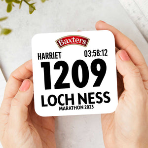 Loch Ness Marathon Personalised Finisher's Coaster