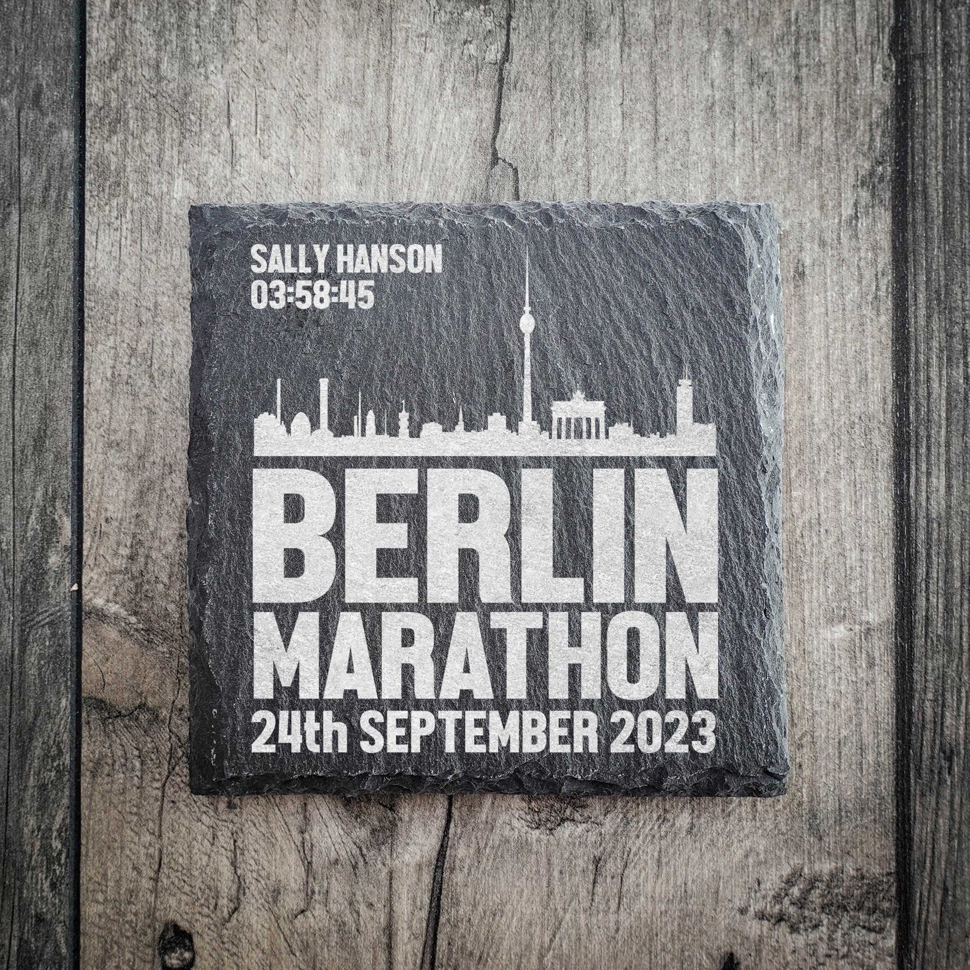 Personalised Berlin Marathon Coaster - Skyline