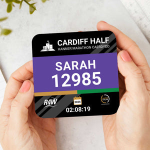 Cardiff Half Marathon Personalised Race Bib Coasters