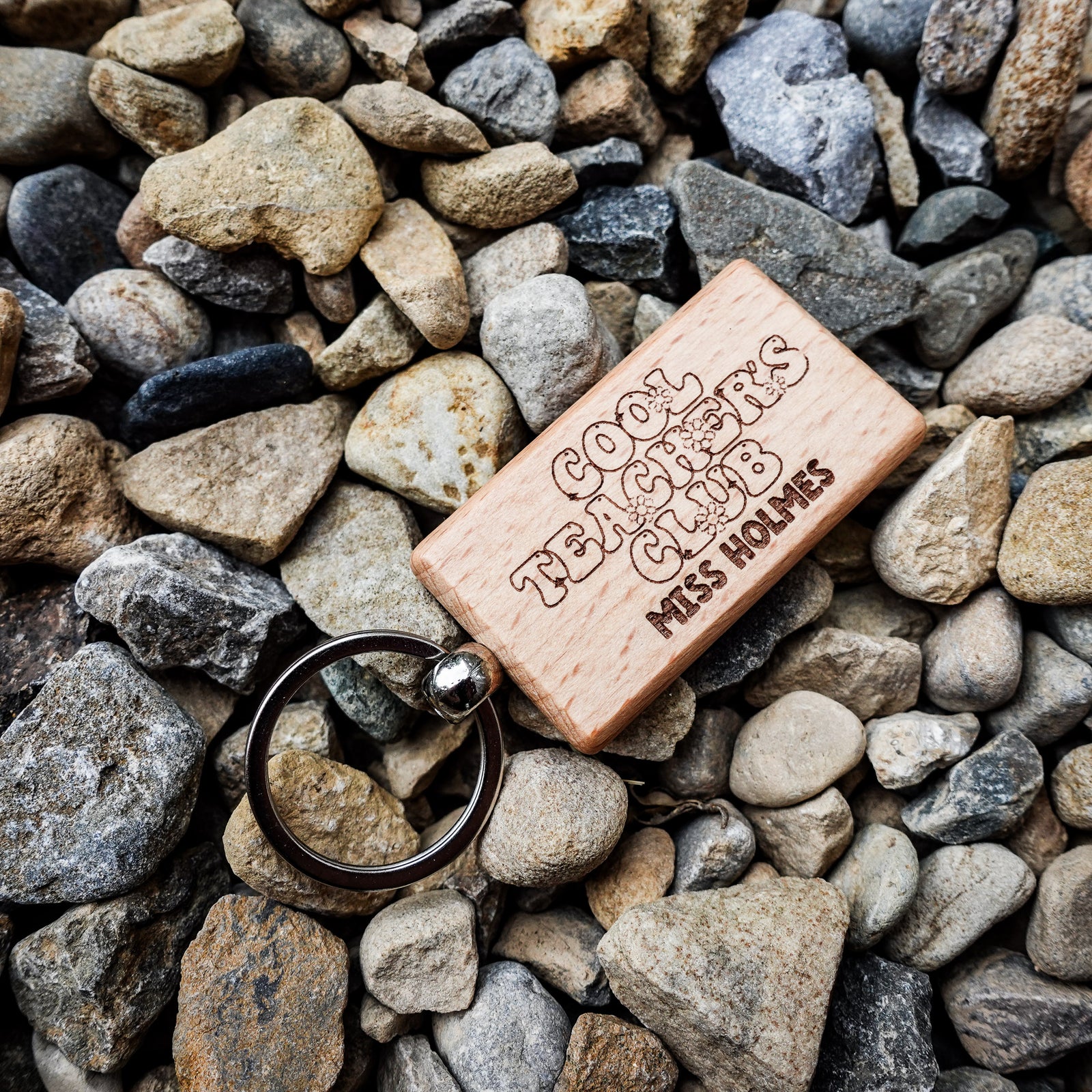 Super Cool Teacher Club Key Ring – Personalised Wooden Gift for Teachers