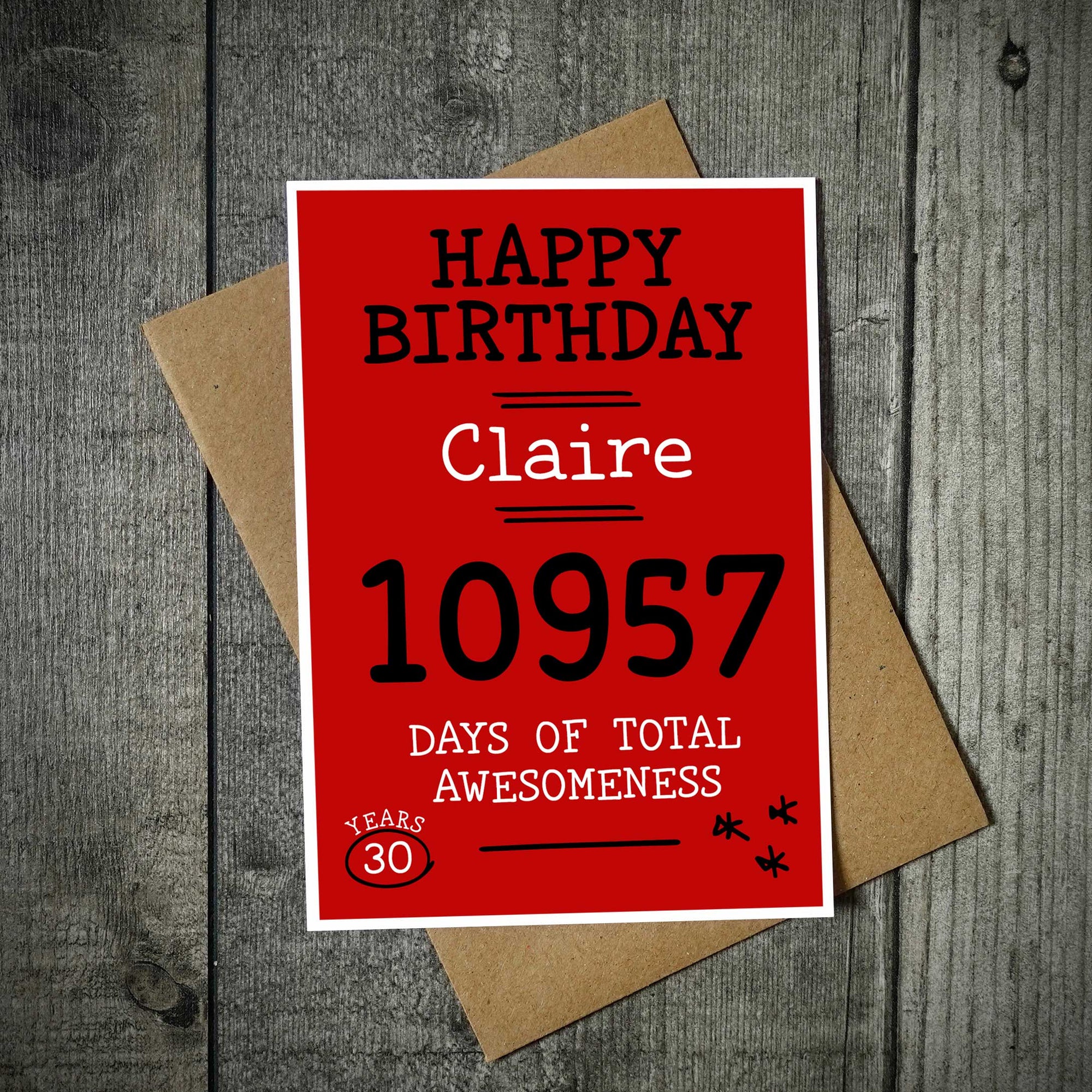 Personalised Days Of Awesomeness Birthday Card