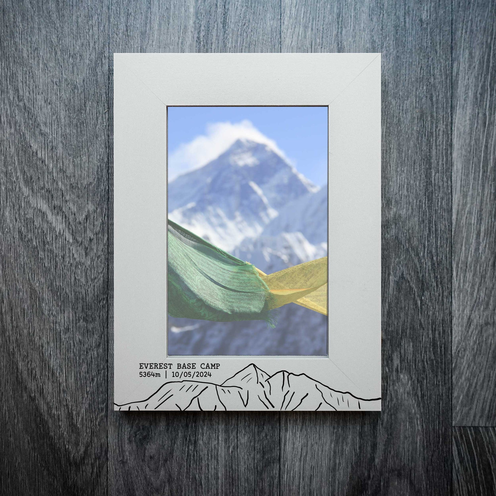 Personalised Everest/Everest Base Camp Laser Engraved Frame | Summit Frame