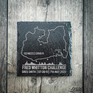 Personalised Fred Whitton Challenge Slate Coaster