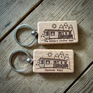 Personalised Static Caravan Key Ring – Mobile Home Key Ring