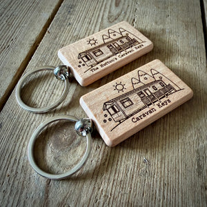 Personalised Static Caravan Key Ring – Mobile Home Key Ring
