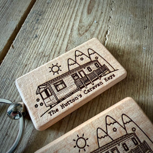 Personalised Static Caravan Key Ring – Mobile Home Key Ring
