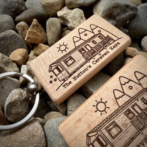 Personalised Static Caravan Key Ring – Mobile Home Key Ring