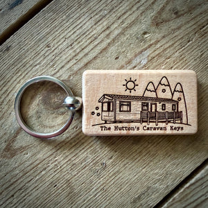 Personalised Static Caravan Key Ring – Mobile Home Key Ring