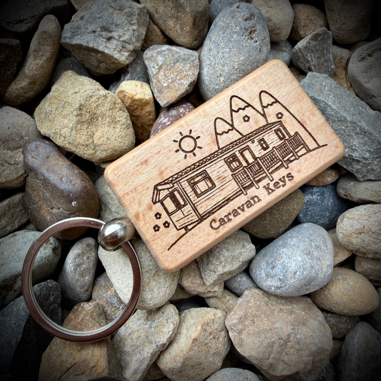 Personalised Static Caravan Key Ring – Mobile Home Key Ring