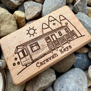 Personalised Static Caravan Key Ring – Mobile Home Key Ring