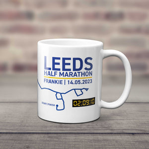 Personalised Leeds Half Marathon Mug 2023