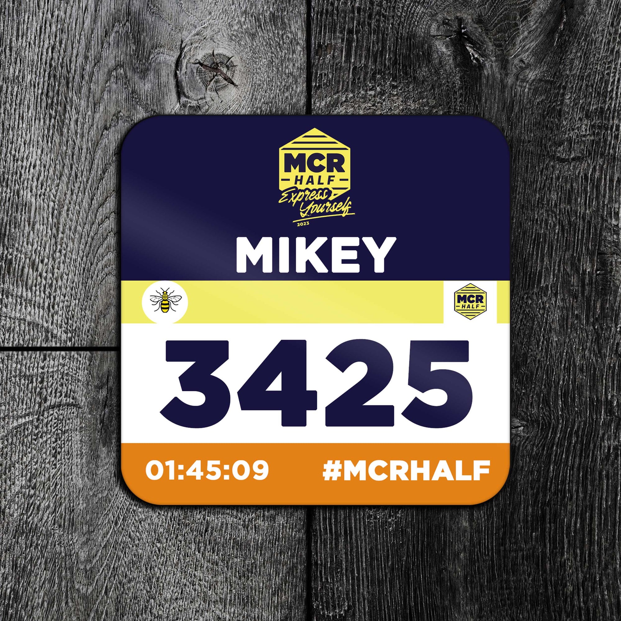 Manchester Half Marathon Personalised Finisher's Coaster 2023