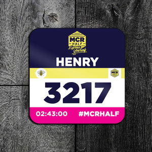 Manchester Half Marathon Personalised Finisher's Coaster 2023