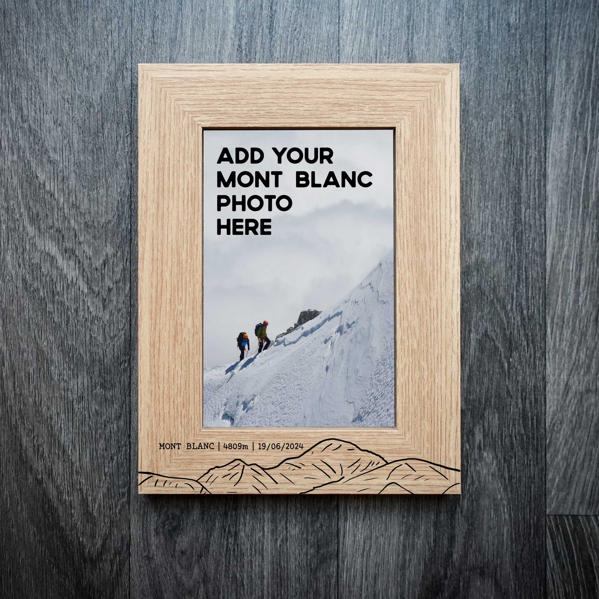 Personalised Mont Blanc Laser Engraved Frame | Summit Frame