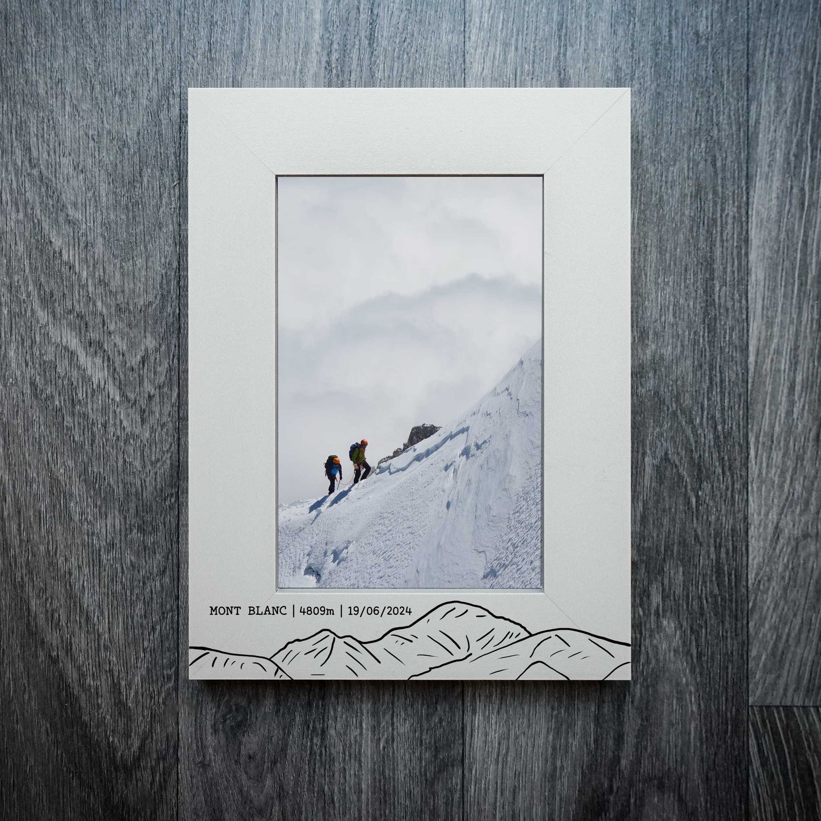 Personalised Mont Blanc Laser Engraved Frame | Summit Frame