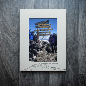 Personalised Mt Kilimanjaro Laser Engraved Frame | Summit Frame