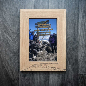 Personalised Mt Kilimanjaro Laser Engraved Frame | Summit Frame