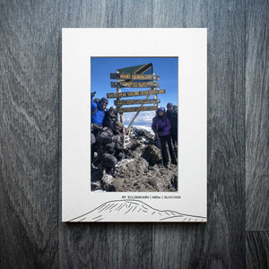 Personalised Mt Kilimanjaro Laser Engraved Frame | Summit Frame