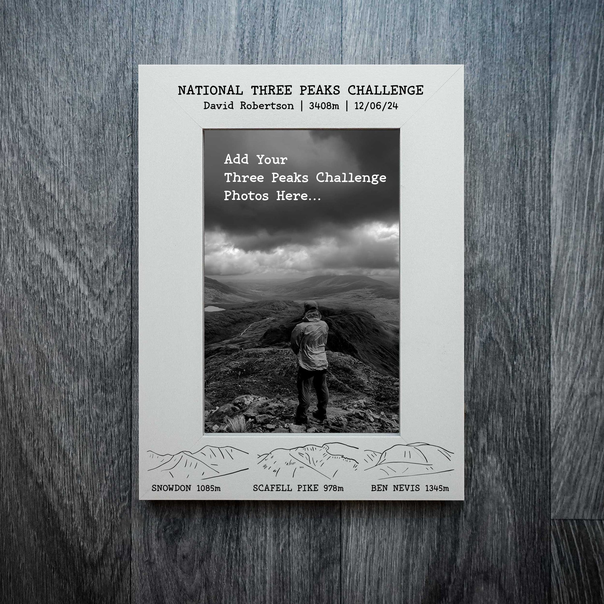 National Three Peaks Personalised Laser Engraved Frame