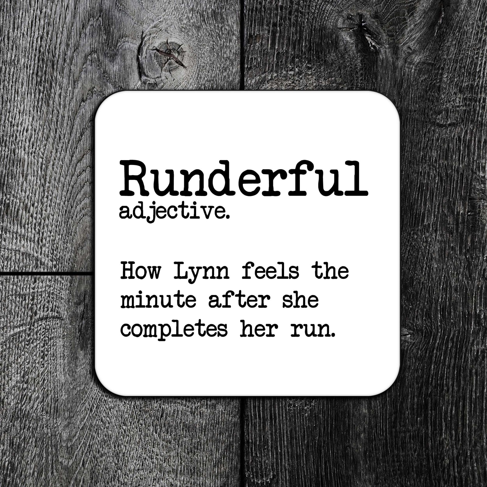 Runderful Personalised Running Coaster | Happy Runner Term