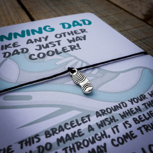 Running Dad Wish Bracelet & Personalised Postcard