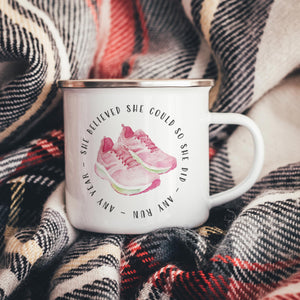 Personalised “He/She Believed They Could So They Did” Running Event Mug