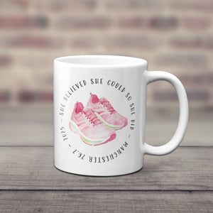 Personalised “He/She Believed They Could So They Did” Running Event Mug