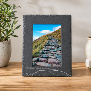 Personalised Ben Nevis Summit Laser Engraved Slate Frame