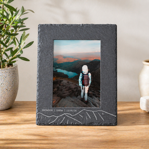 Personalised Snowdon/Yr Wyddfa Summit Laser Engraved Slate Frame