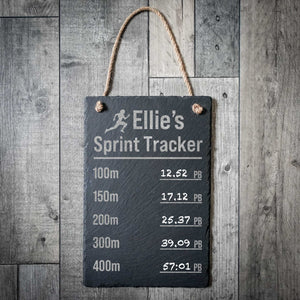 Personalised Sprint Tracker PB Chalkboard