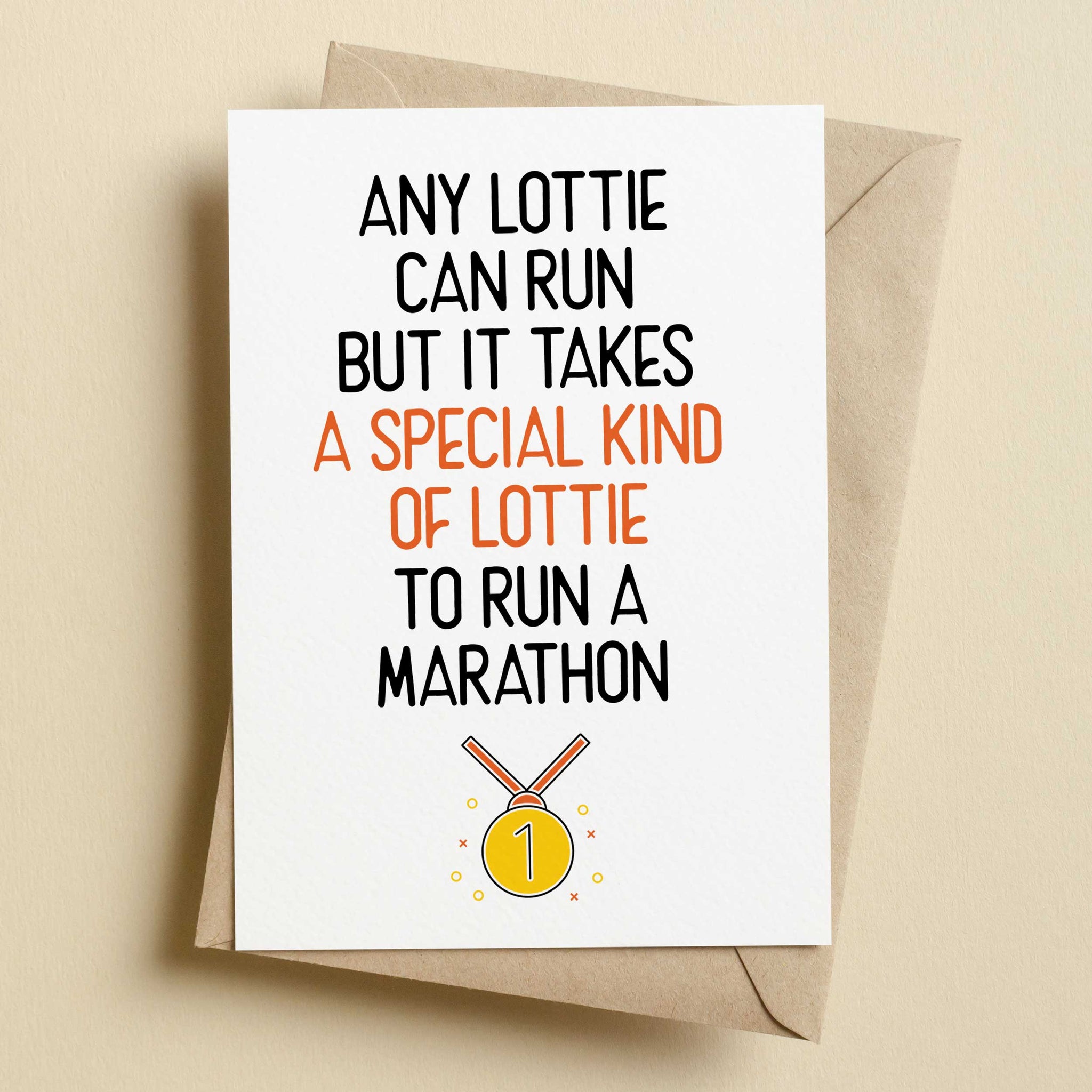 Personalised Anyone Can Run A Marathon Good Luck Marathon Running Card ...