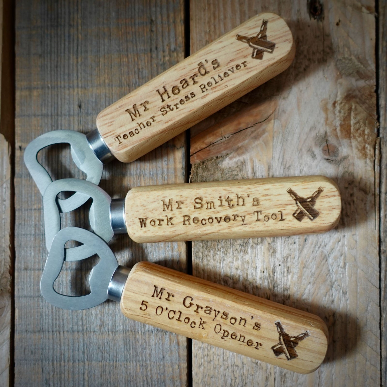 Personalised Laser Engraved Teacher Bottle Opener