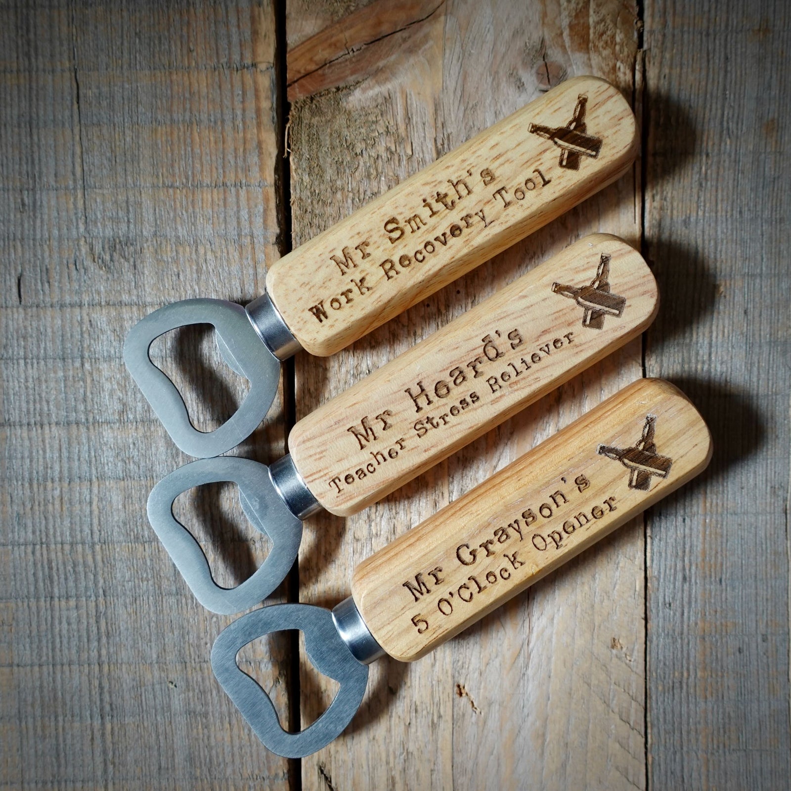 Personalised Laser Engraved Teacher Bottle Opener